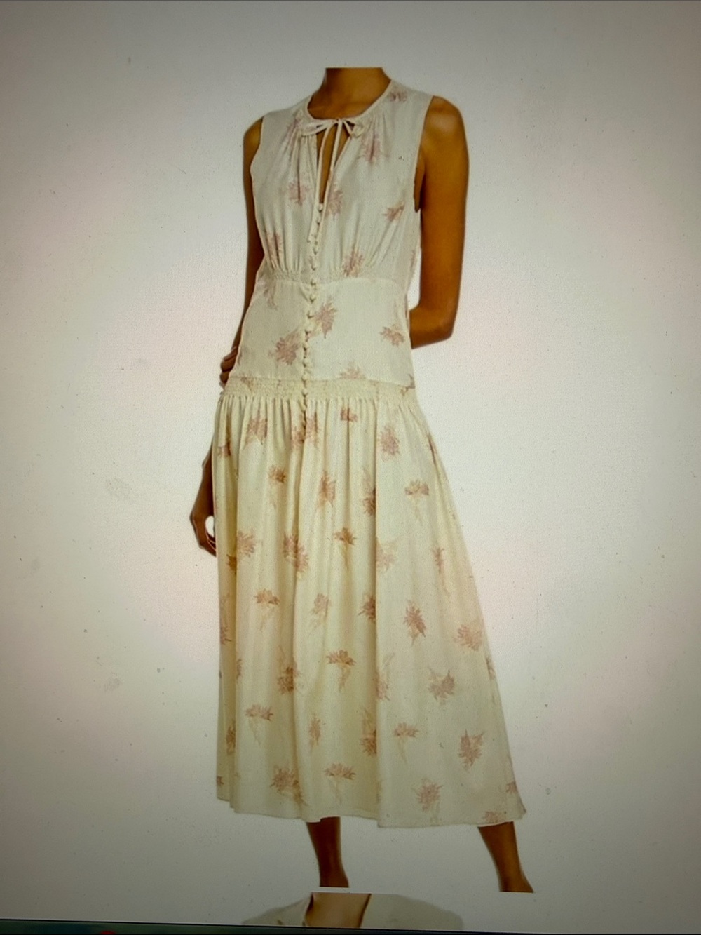 Rebecca Taylor Cream Silk Floral dress